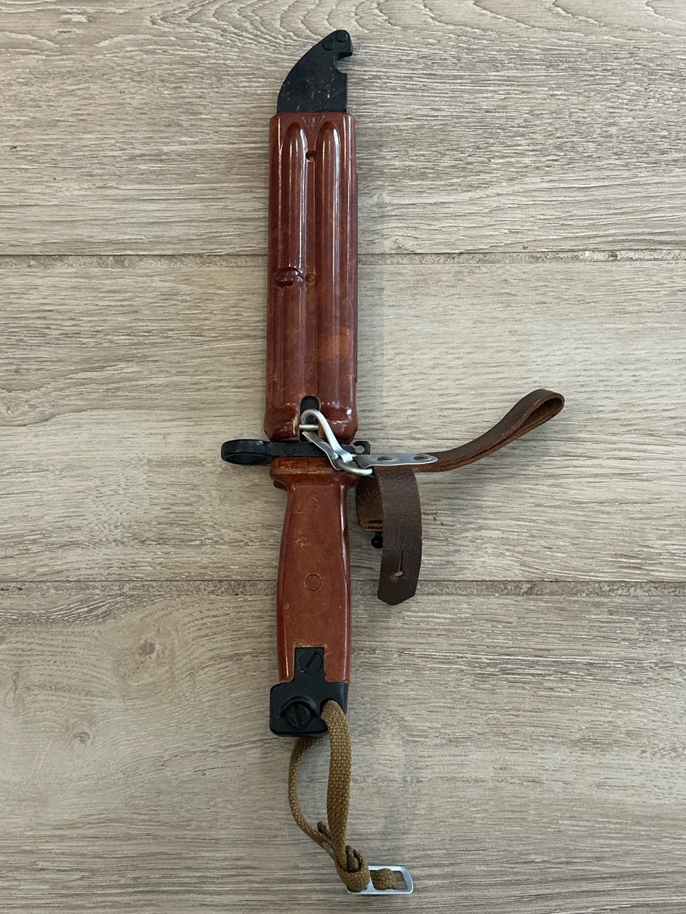 VTG OTK Soviet 6Kh4 AKM/AK-74 Bayonet w/ Original Scabbard & Leather Frog